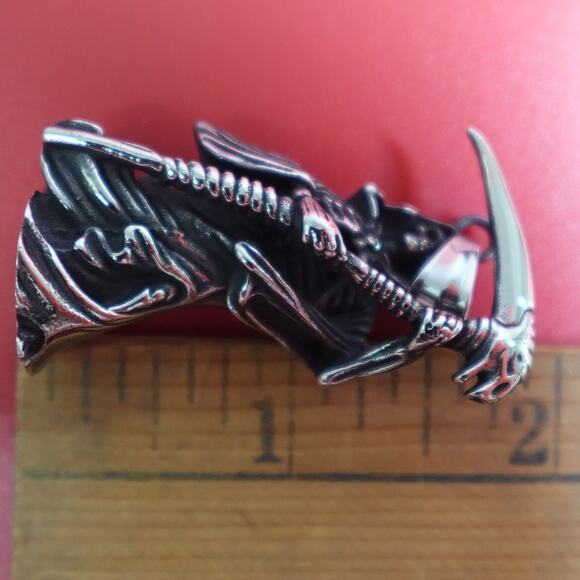 Stainless Steel Grim Reaper Pendant SP-604 - Picture 7 of 7